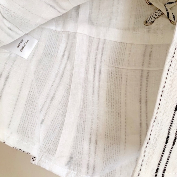 Lulu's Stripped Lace-Up Crop Top - Picture 6 of 6